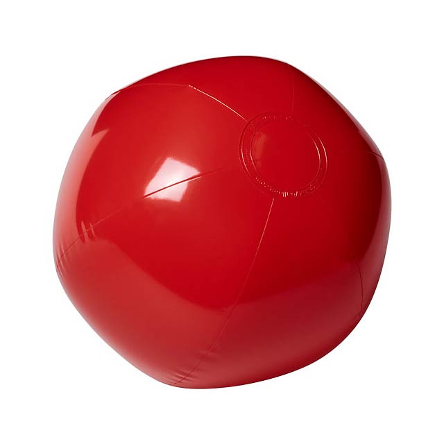 Bahamas solid beach ball - transparent red