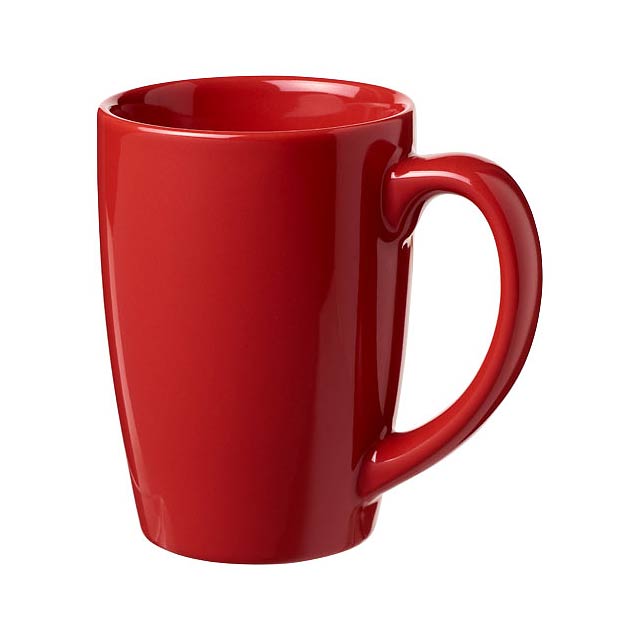 Medellin 350 ml ceramic mug - transparent red
