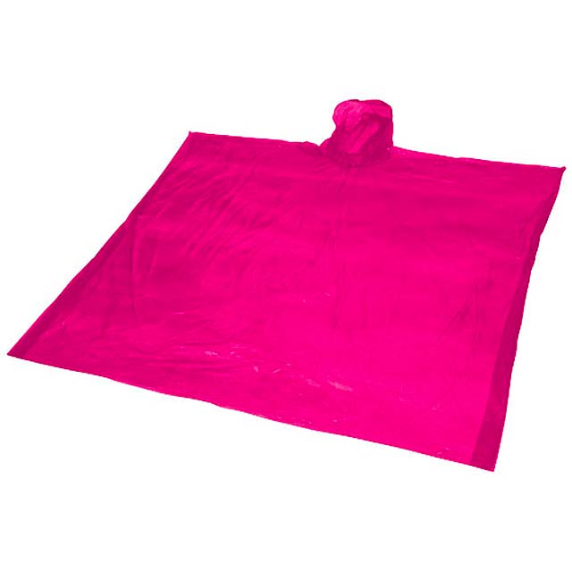 Ziva Einweg Regenponcho mit Hülle - Rosa