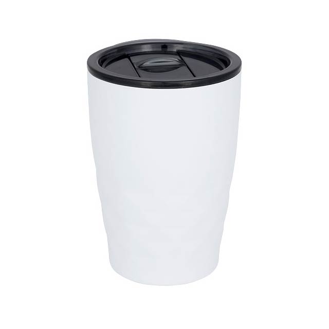 Geo 350 ml copper vacuum insulated tumbler - white