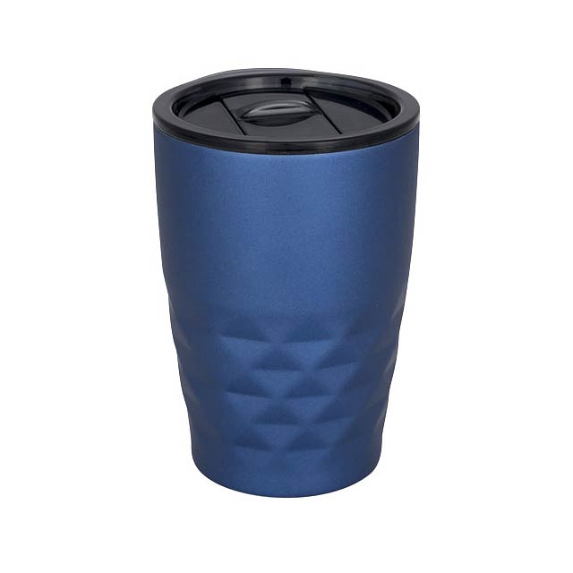 Geo 350 ml copper vacuum insulated tumbler - blue