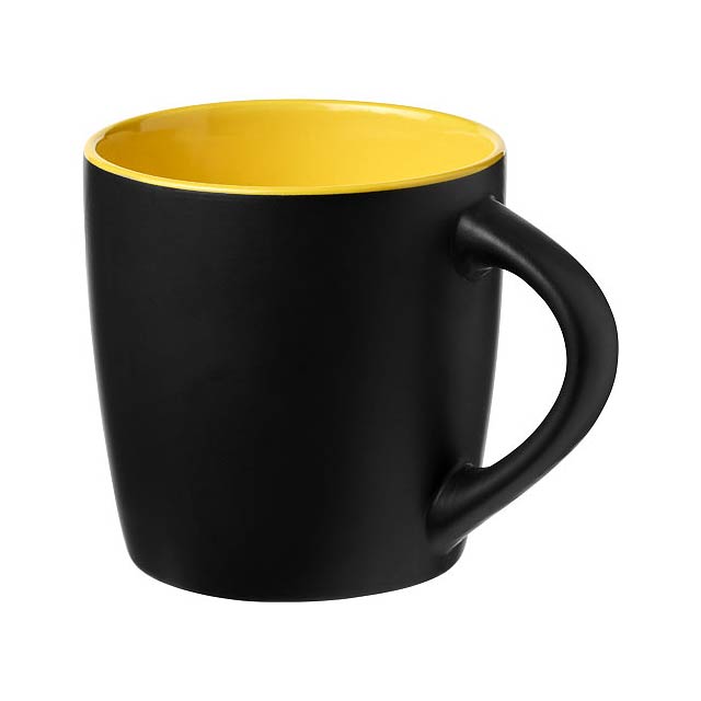 Riviera 340 ml ceramic mug - black