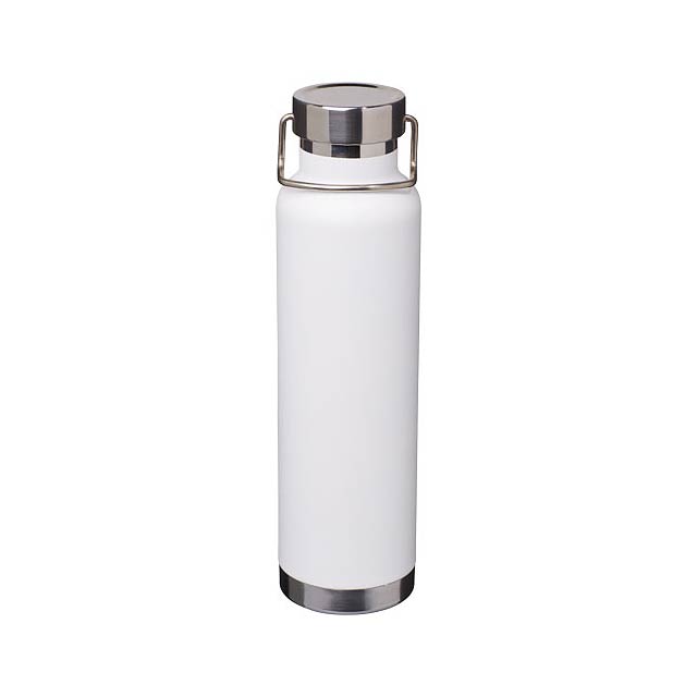 Thor 650 ml copper vacuum insulated sport bottle - white