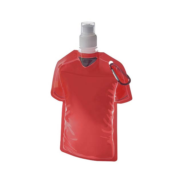 Goal 500 ml football jersey water bag - transparent red