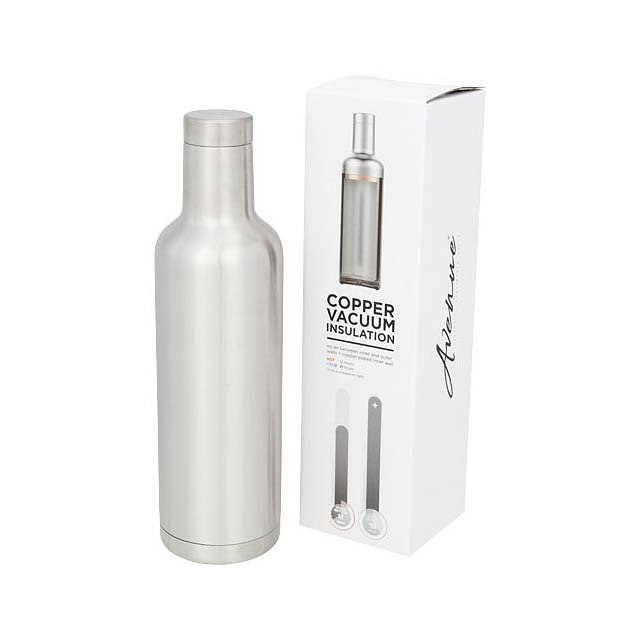 Pinto 750 ml copper vacuum insulated bottle - silver