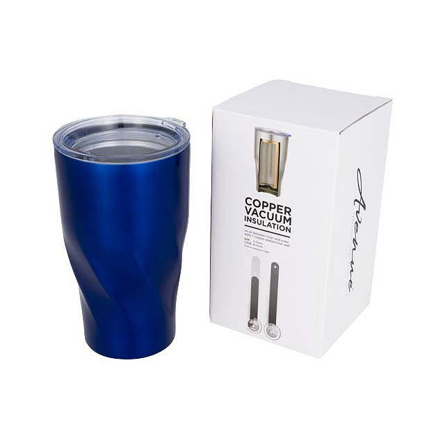 Hugo 470 ml copper vacuum insulated tumbler - blue