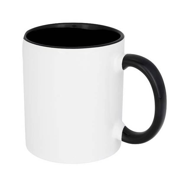 Pix 330 ml ceramic sublimation colour pop mug - black