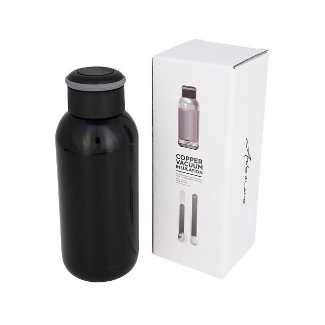 Copa 350 ml mini copper vacuum insulated bottle - black