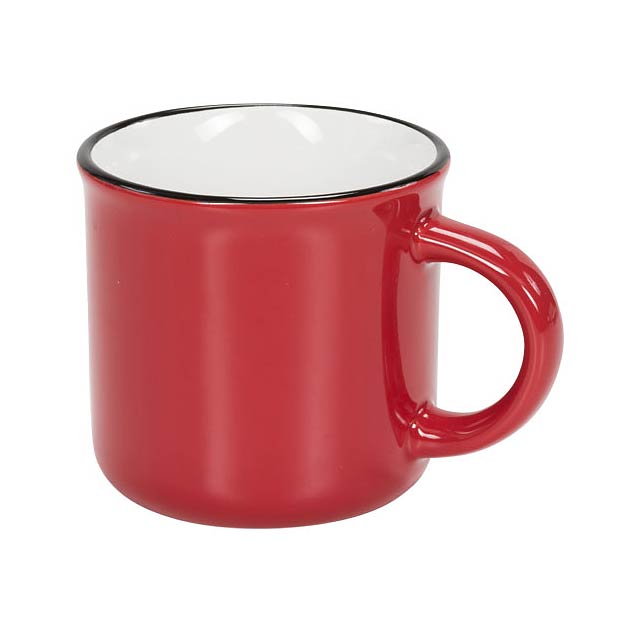 Lakeview 310 ml ceramic mug - transparent red