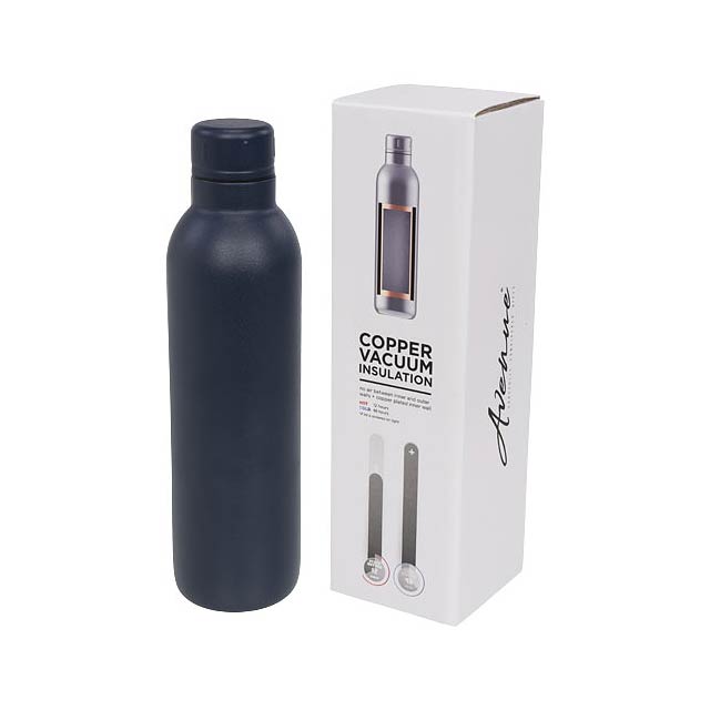 Thor 510 ml copper vacuum insulated sport bottle - blue