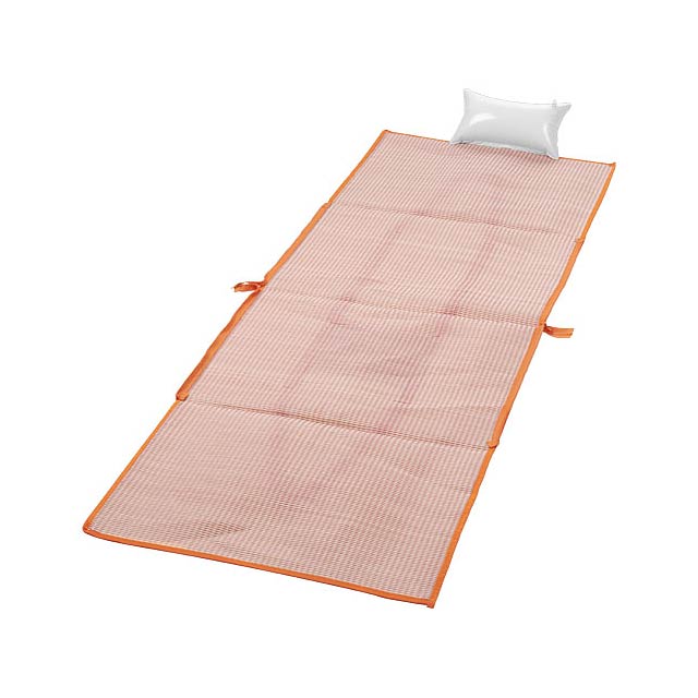 Bonbini foldable beach tote and mat - orange