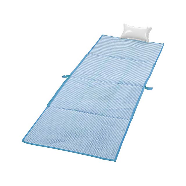 Bonbini foldable beach tote and mat - blue