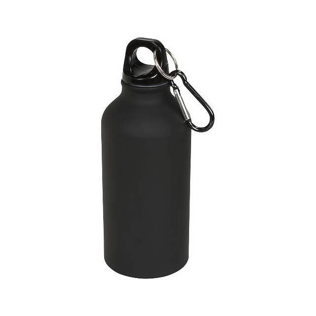 Oregon 400 ml matte sport bottle with carabiner - black