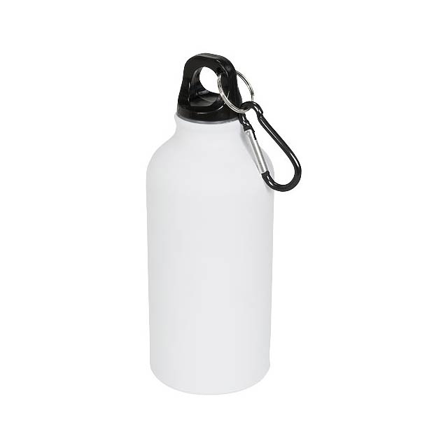 Oregon 400 ml matte sport bottle with carabiner - white