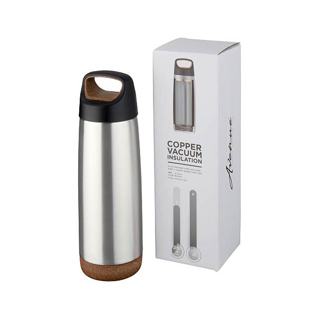 Valhalla 600 ml copper vacuum insulated sport bottle - silver