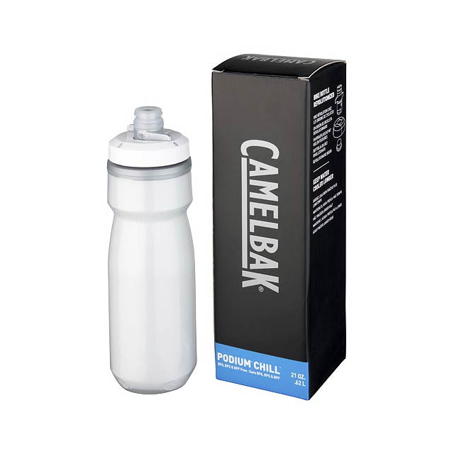 Podium Chill 620 ml Sportflasche - Weiß 