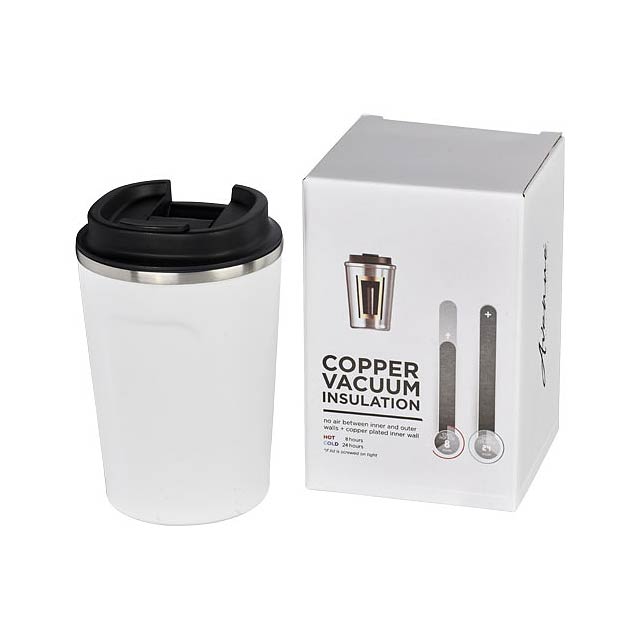 Thor 360 ml leak-proof copper vacuum tumbler - white