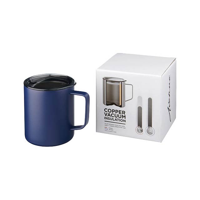 Rover 420 ml copper vacuum insulated mug - blue