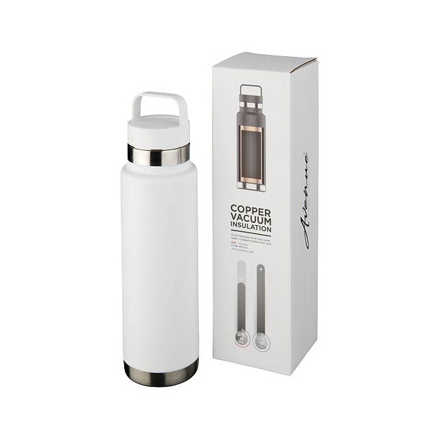Colton 600 ml copper vacuum insulated sport bottle - white