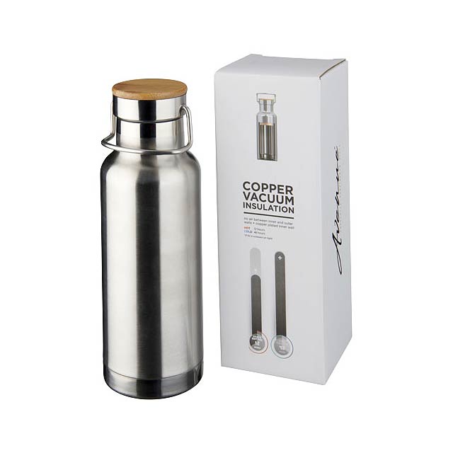 Thor 480 ml copper vacuum insulated sport bottle - silver