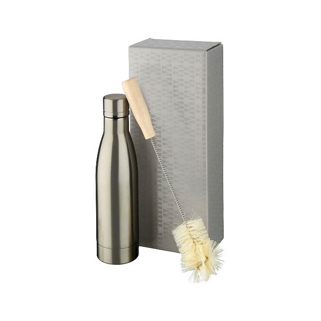 Vasa copper vacuum insulated bottle with brush set - titanium