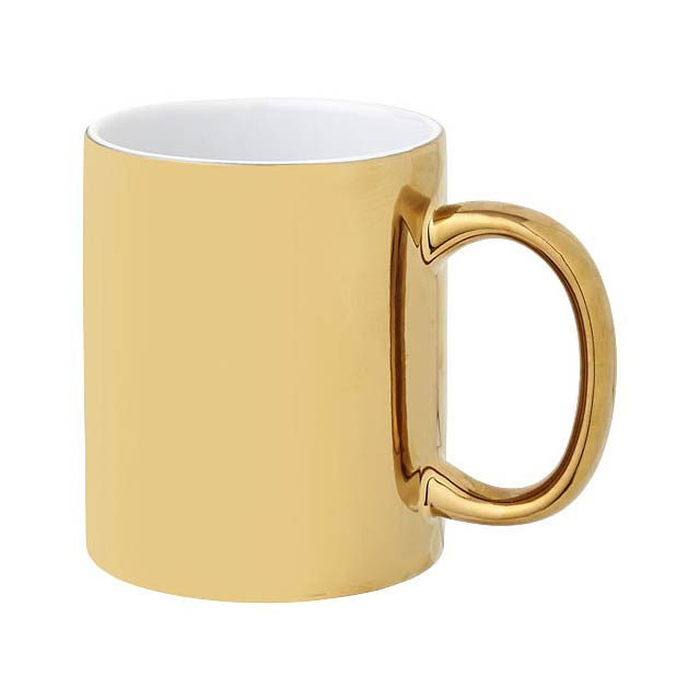 Gleam 350 ml ceramic mug - gold
