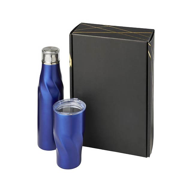 Hugo copper vacuum insulated gift set - blue