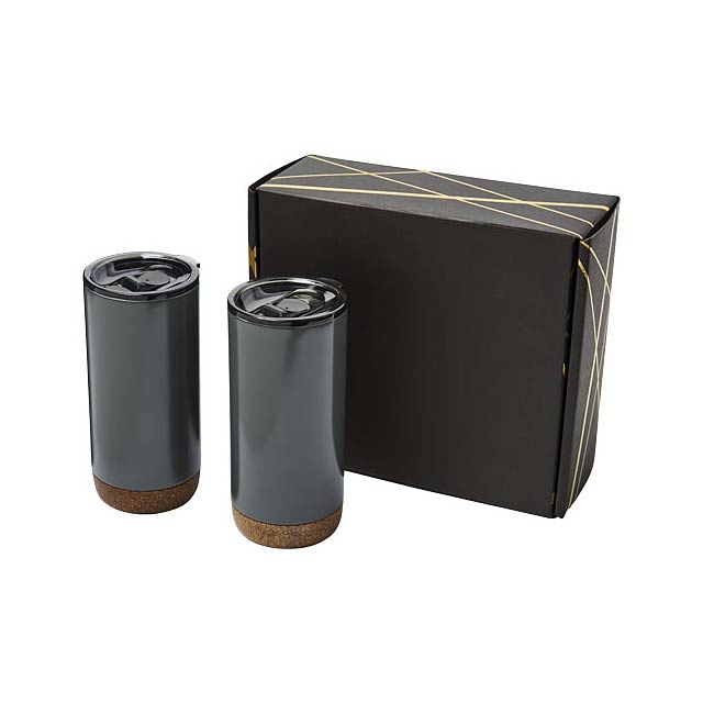 Valhalla tumbler copper vacuum insulated gift set - grey