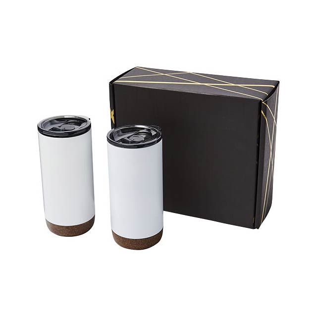 Valhalla tumbler copper vacuum insulated gift set - white