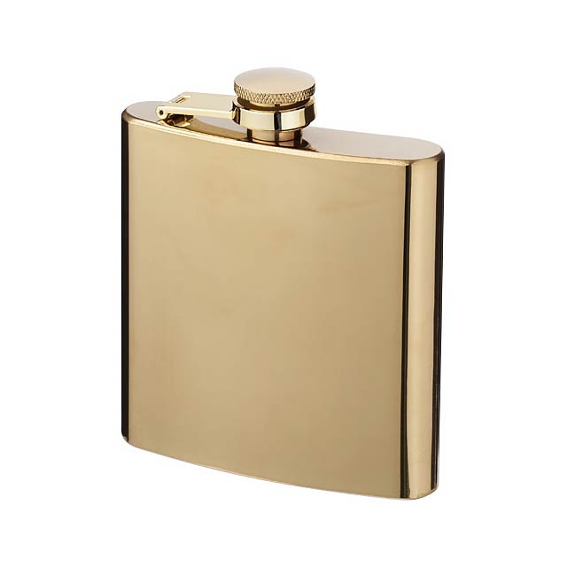 Elixer 175 ml gold hip flask - gold