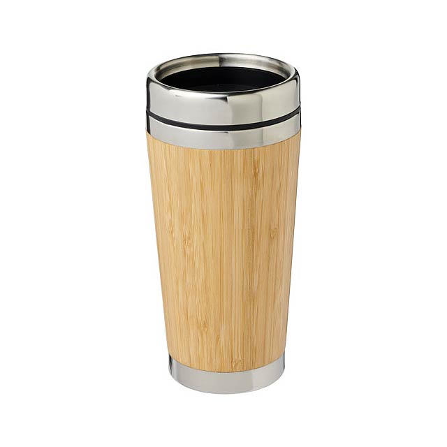Bambus 450 ml tumbler with bamboo outer - brown