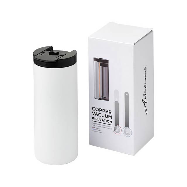 Lebou 360 ml copper vacuum insulated tumbler - white