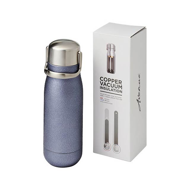 Yuki 350 ml copper vacuum insulated sport bottle - grey