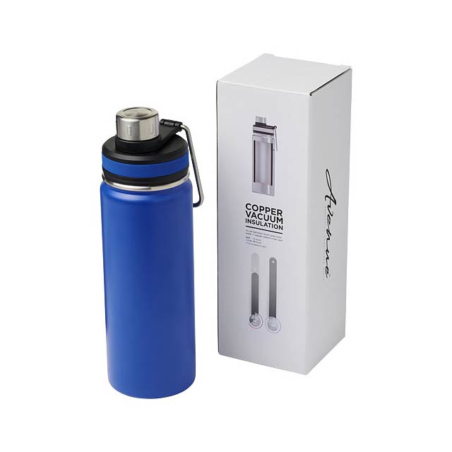 Gessi 590 ml copper vacuum insulated sport bottle - blue