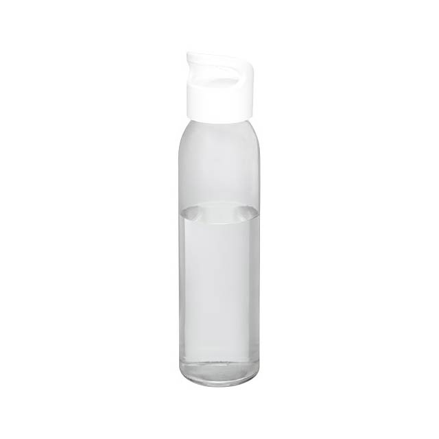 Sky 500 ml glass sport bottle - white