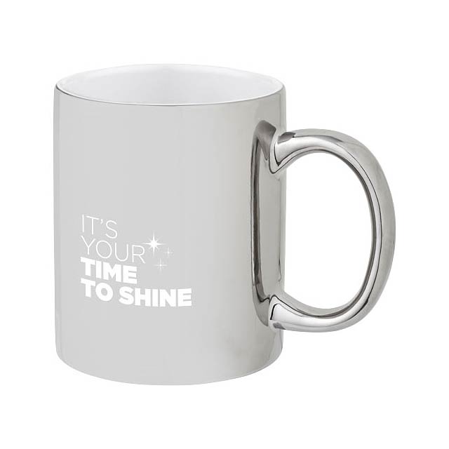 Be Inspired 350 ml ceramic mug - silver