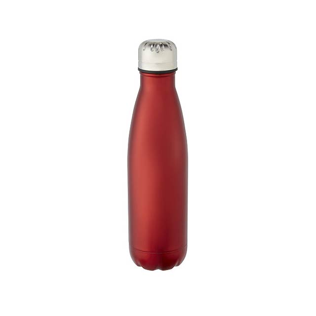 Cove 500 ml vacuum insulated stainless steel bottle - transparent red