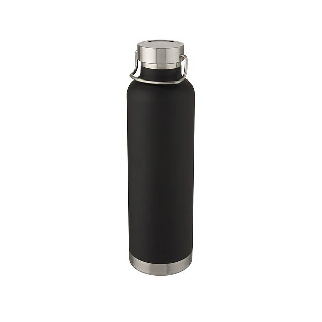 Thor 1 L copper vacuum insulated sport bottle - black