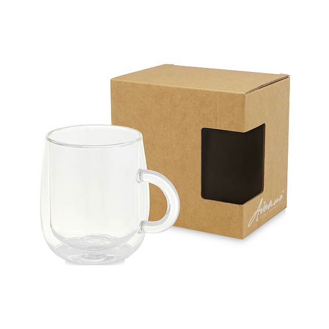 Iris 330 ml glass mug - transparent