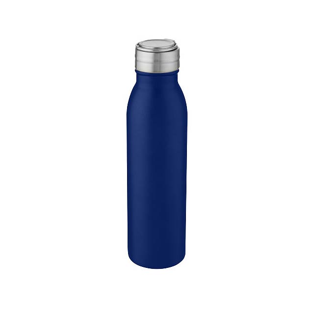 Sportovní lahev z nerezové oceli o objemu 700 ml s kovovým poutkem Harper - modrá