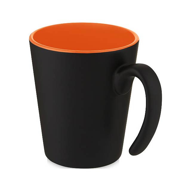 Oli 360 ml ceramic mug with handle - orange