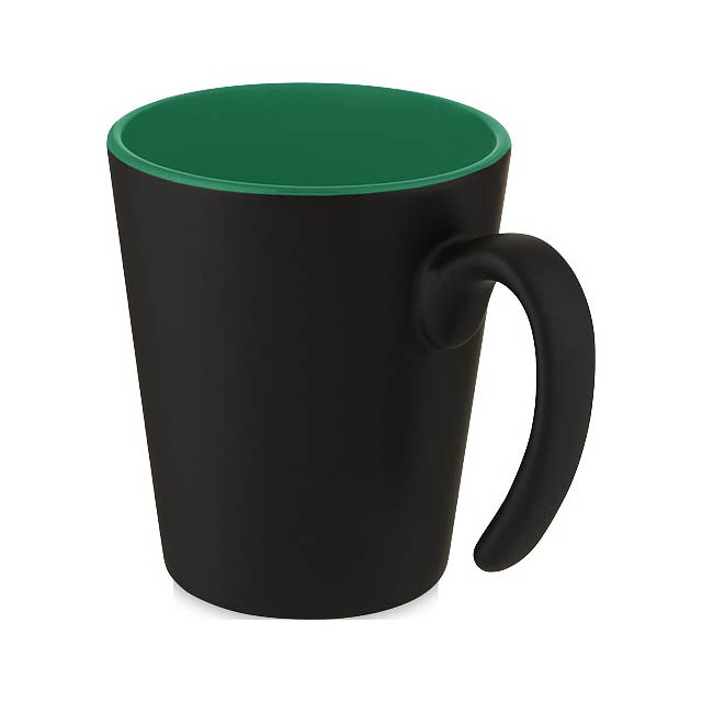 Oli 360 ml ceramic mug with handle - green