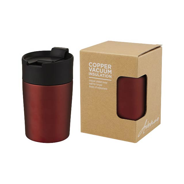 Jetta 180 ml copper vacuum insulated tumbler - transparent red