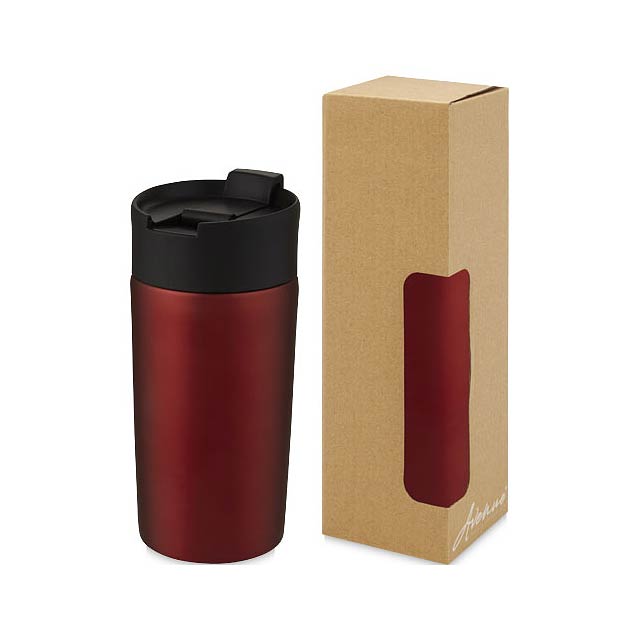 Jetta 330 ml copper vacuum insulated tumbler - transparent red