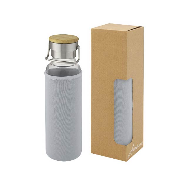 Thor 660 ml Glasflasche mit Neoprenhülle - Grau