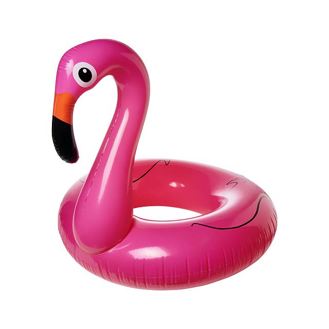 Flamingo nafukovací plavací kruh - fuchsiová (tm. ružová)
