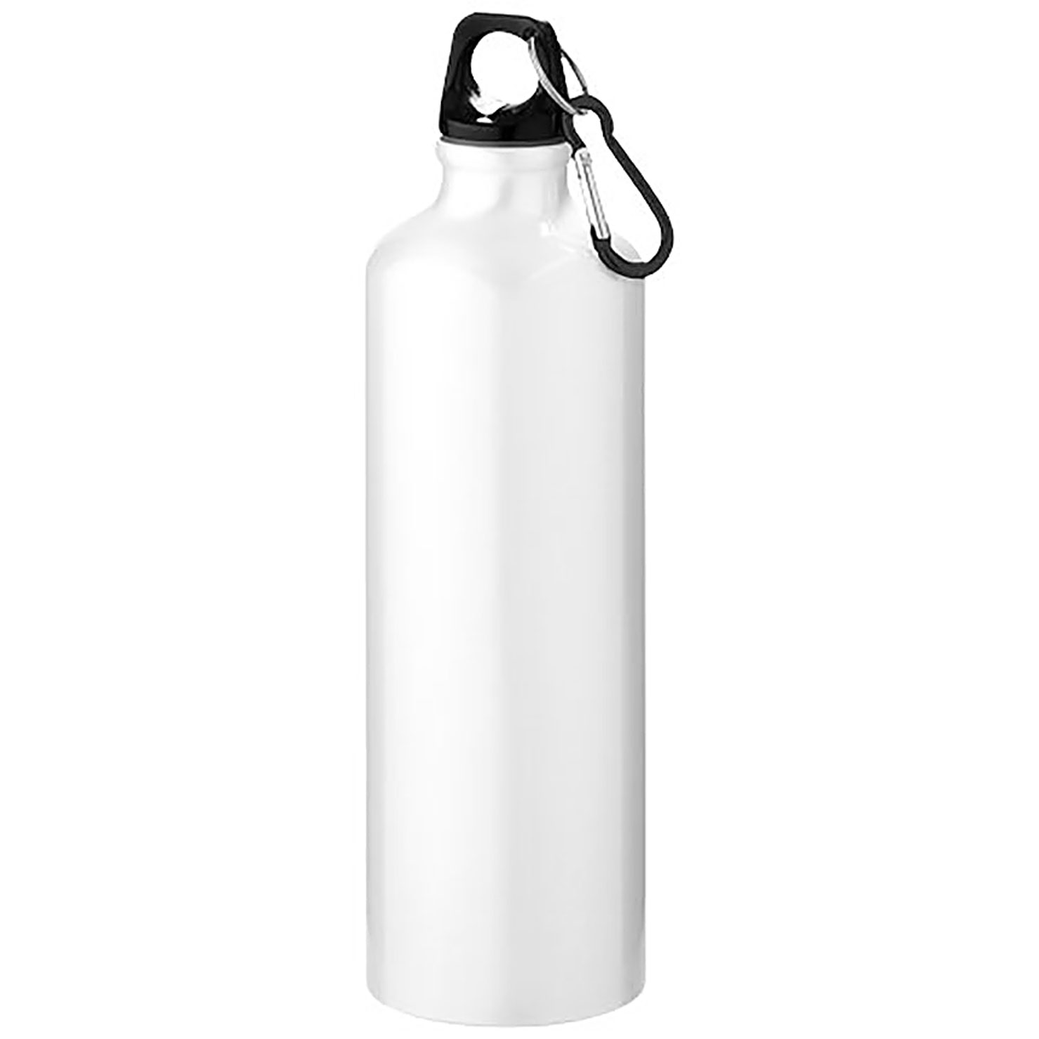 Oregon 770 ml RCS-zertifizierte Trinkflasche aus recyceltem Aluminium mit Karabinerhaken - Weiß 