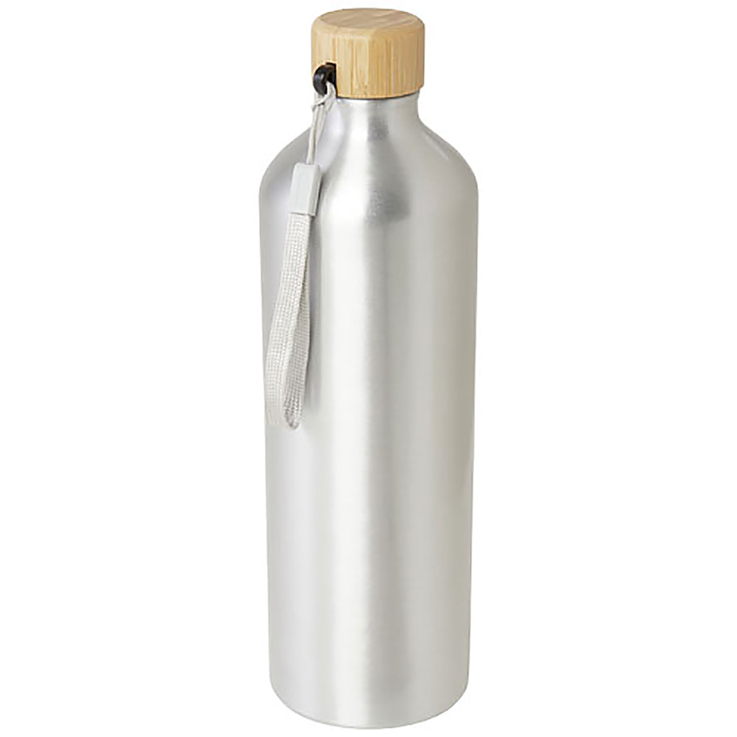 Malpeza 1L RCS-zertifizierte Wasserflasche aus recyceltem Aluminium  - Silber