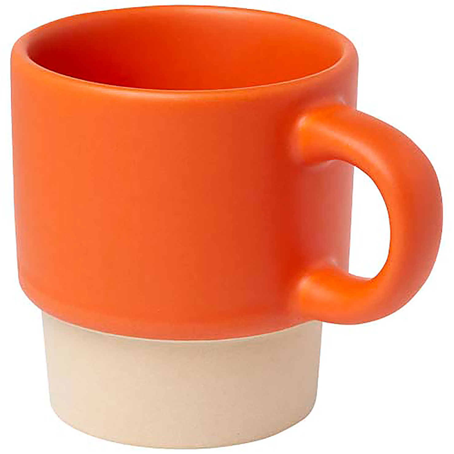 Olympia 130 ml stapelbarer Expresso Becher mit Tonboden - Orange