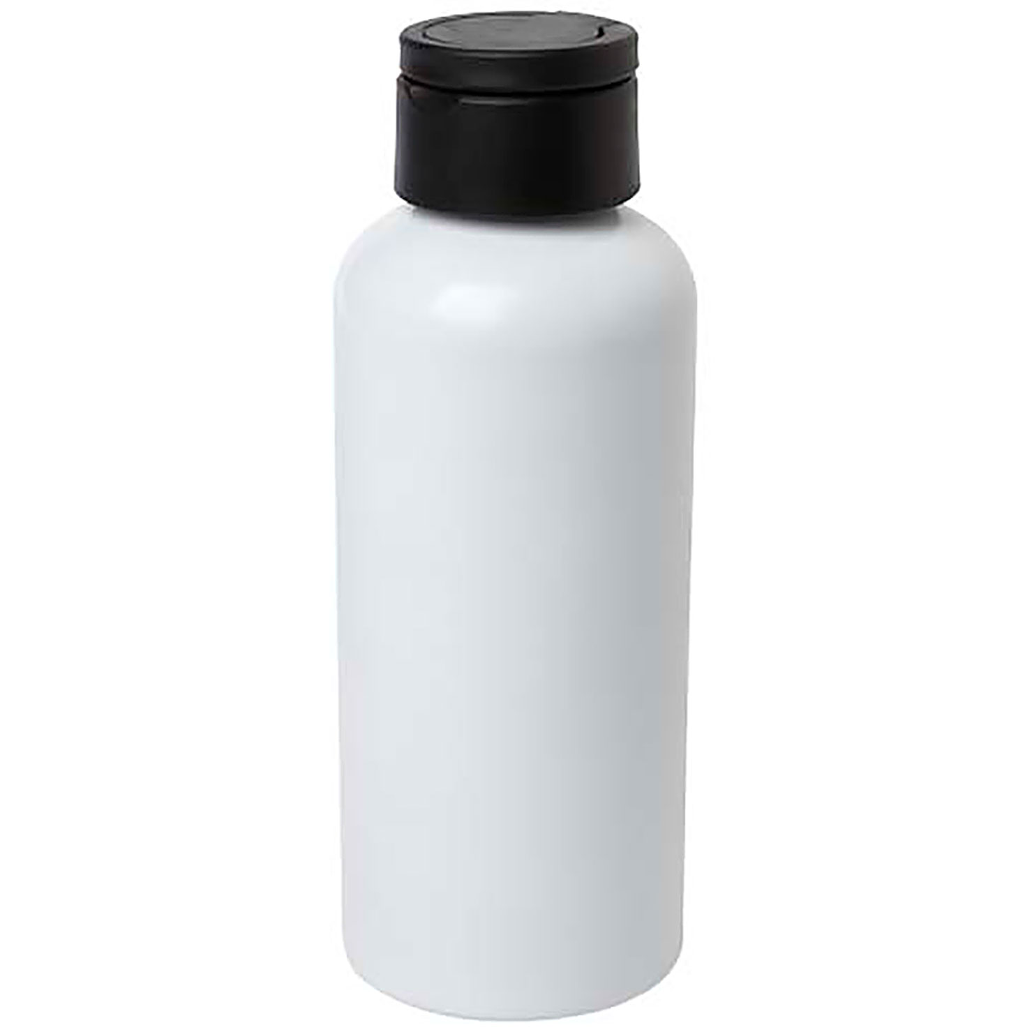 Trinity 600 ml RCS-zertifizierte Wasserflasche aus recyceltem Aluminium mit RPET-Deckel - Weiß 